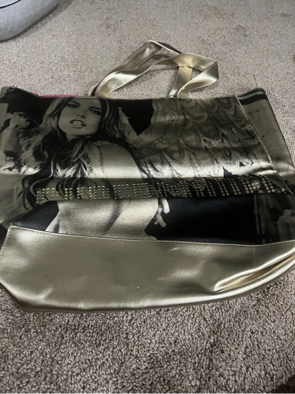 Victoria Secret Gold Bag